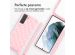 iMoshion Siliconen design hoesje met koord Samsung Galaxy S21 Plus - Retro Pink