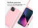 iMoshion Siliconen design hoesje met koord iPhone 13 - Retro Pink