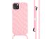 iMoshion Siliconen design hoesje met koord iPhone 14 Plus - Retro Pink