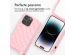 iMoshion Siliconen design hoesje met koord iPhone 14 Pro - Retro Pink