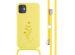 iMoshion Siliconen design hoesje met koord iPhone 11 - Flower Yellow