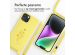 iMoshion Siliconen design hoesje met koord iPhone 14 - Flower Yellow
