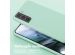Selencia Siliconen hoesje met afneembaar koord Samsung Galaxy S21 - Turquoise