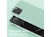 Selencia Siliconen hoesje met afneembaar koord iPhone 12 (Pro) - Turquoise