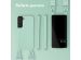 Selencia Siliconen hoesje met afneembaar koord Samsung Galaxy S22 - Turquoise