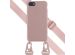 Selencia Siliconen hoesje met afneembaar koord iPhone SE (2022 / 2020) / 8 / 7 - Sand Pink