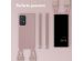Selencia Siliconen hoesje met afneembaar koord Samsung Galaxy A53 - Sand Pink