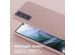 Selencia Siliconen hoesje met afneembaar koord Samsung Galaxy S21 - Sand Pink