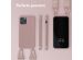 Selencia Siliconen hoesje met afneembaar koord iPhone 12 (Pro) - Sand Pink