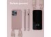 Selencia Siliconen hoesje met afneembaar koord iPhone 13 Pro - Sand Pink