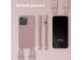 Selencia Siliconen hoesje met afneembaar koord iPhone 14 Pro Max - Sand Pink