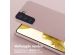 Selencia Siliconen hoesje met afneembaar koord Samsung Galaxy S22 - Sand Pink