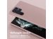 Selencia Siliconen hoesje met afneembaar koord Samsung Galaxy S22 Ultra - Sand Pink