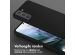 Selencia Siliconen hoesje met afneembaar koord Samsung Galaxy S21 - Zwart
