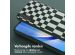 Selencia Siliconen design hoesje met afneembaar koord Samsung Galaxy A34 (5G) - Irregular Check Green