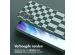 Selencia Siliconen design hoesje met afneembaar koord Samsung Galaxy S21 FE - Irregular Check Green