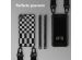 Selencia Siliconen design hoesje met afneembaar koord iPhone SE (2022 / 2020) / 8 / 7 - Irregular Check Black
