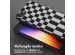 Selencia Siliconen design hoesje met afneembaar koord iPhone SE (2022 / 2020) / 8 / 7 - Irregular Check Black
