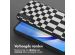 Selencia Siliconen design hoesje met afneembaar koord Samsung Galaxy A34 (5G) - Irregular Check Black