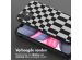Selencia Siliconen design hoesje met afneembaar koord iPhone 11 - Irregular Check Black