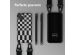 Selencia Siliconen design hoesje met afneembaar koord iPhone 14 Plus - Irregular Check Black