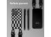 Selencia Siliconen design hoesje met afneembaar koord iPhone 14 Pro - Irregular Check Black