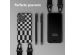 Selencia Siliconen design hoesje met afneembaar koord iPhone 14 Pro Max - Irregular Check Black