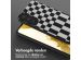 Selencia Siliconen design hoesje met afneembaar koord Samsung Galaxy S22 - Irregular Check Black