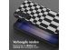 Selencia Siliconen design hoesje met afneembaar koord Samsung Galaxy S23 - Irregular Check Black
