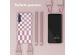 Selencia Siliconen design hoesje met afneembaar koord Samsung Galaxy A34 (5G) - Irregular Check Sand Pink