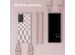 Selencia Siliconen design hoesje met afneembaar koord Samsung Galaxy A52(s) (5G/4G) - Irregular Check Sand Pink