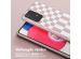 Selencia Siliconen design hoesje met afneembaar koord Samsung Galaxy A53 - Irregular Check Sand Pink