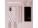Selencia Siliconen design hoesje met afneembaar koord Samsung Galaxy S20 FE - Irregular Check Sand Pink