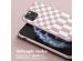 Selencia Siliconen design hoesje met afneembaar koord iPhone 11 Pro - Irregular Check Sand Pink