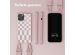 Selencia Siliconen design hoesje met afneembaar koord iPhone 12 Pro Max - Irregular Check Sand Pink