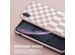 Selencia Siliconen design hoesje met afneembaar koord iPhone Xr - Irregular Check Sand Pink