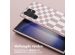 Selencia Siliconen design hoesje met afneembaar koord Samsung Galaxy S23 Ultra - Irregular Check Sand Pink