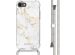 iMoshion Design hoesje met koord iPhone SE (2022 / 2020) / 8 / 7 - White Marble
