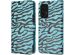 iMoshion Design Bookcase Samsung Galaxy A53 - Black Blue Stripes