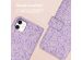 iMoshion Design Bookcase iPhone 11 - Purple White Flowers