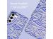 iMoshion Design Bookcase Samsung Galaxy S22 - White Blue Stripes