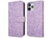 iMoshion Design Bookcase iPhone 12 (Pro) - Purple White Flowers