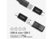 iMoshion 2x USB-C (male) naar USB-A 3.2 (female) Adapter - OTG - Zwart
