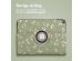 iMoshion 360° Draaibare Design Bookcase iPad 9 (2021) / iPad 8 (2020) / iPad 7 (2019) 10.2 inch - Green Flowers
