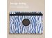 iMoshion 360° Draaibare Design Bookcase Samsung Galaxy Tab S9 - White Blue Stripes