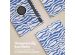iMoshion 360° Draaibare Design Bookcase Samsung Galaxy Tab S9 Plus - White Blue Stripes