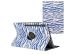 iMoshion 360° Draaibare Design Bookcase Samsung Galaxy Tab S9 Ultra - White Blue Stripes