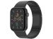 Selencia Stalen schakelband Apple Watch Series 1-9 / SE / Ultra (2) - 42/44/45/49 mm - Zwart