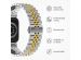 Selencia Jubilee stalen bandje Apple Watch Series 1-9 / SE - 38/40/41 mm - Zilver / Goud