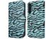 iMoshion Design Bookcase Samsung Galaxy A55 - Black Blue Stripes